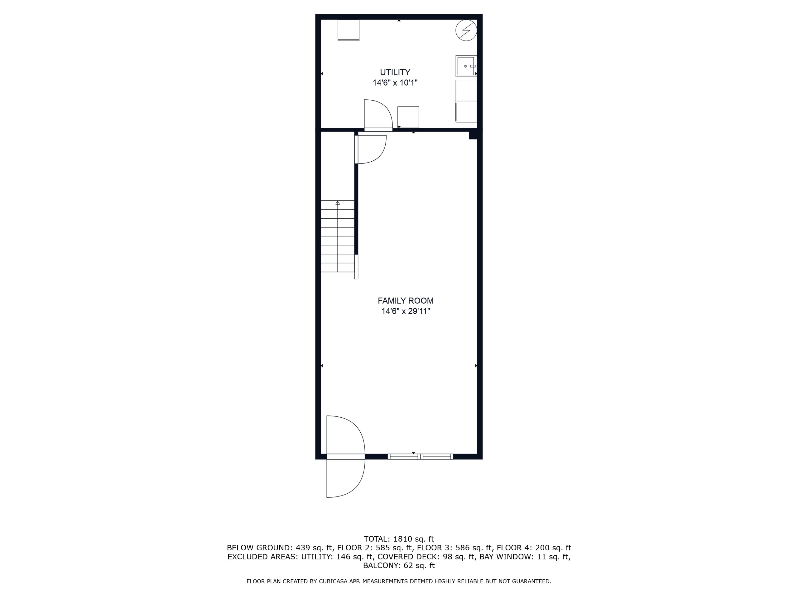 Floor plan: first floor of 27 Breakwater Drive townhouse, Chelsea MA